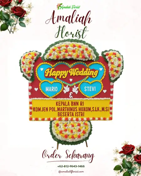 Papan Bunga Pernikahan Yosorati